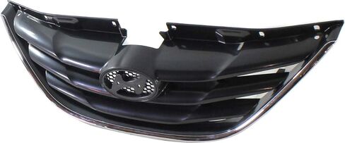 Garage-Pro Grille Assembly Compatible with 2011-2014 Hyundai Sonata Textured Black Shell and Insert in Saudi Arabia