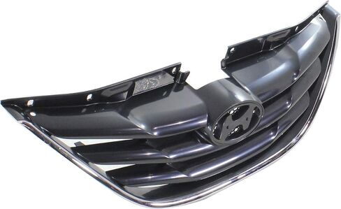 Garage-Pro Grille Assembly Compatible with 2011-2014 Hyundai Sonata Textured Black Shell and Insert in Saudi Arabia
