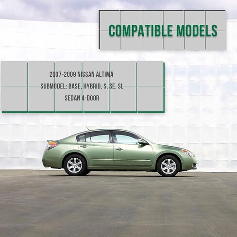 شبكة CarPartsDepot متوافقة مع 2007-2009 نيسان ألتيما سيدان ذات 4 أبواب أمامية من الكروم وشبكة تجميع وإدراج أسود مع توفير الشعار in Saudi Arabia