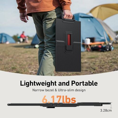شاشة امتداد شاشة الكمبيوتر المحمول المحمولة - 16.1 '' FHD 1200P شاشة محمولة للكمبيوتر المحمول ، 360 درجة الدوران ، التوصيل والتشغيل ، الحامل القابل للفصل ، موسع جهاز كمبيوتر محمول قابل للتعديل للارتفاع لنظام التشغيل Mac/Win/Phone/Tablet in Kuwait