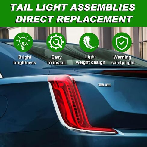 مجموعة مصابيح خلفية LED متوافقة مع كاديلاك XTS 2018 2019 مصباح خلفي للجانب الأيمن للراكب استبدال 84607636 in Saudi Arabia