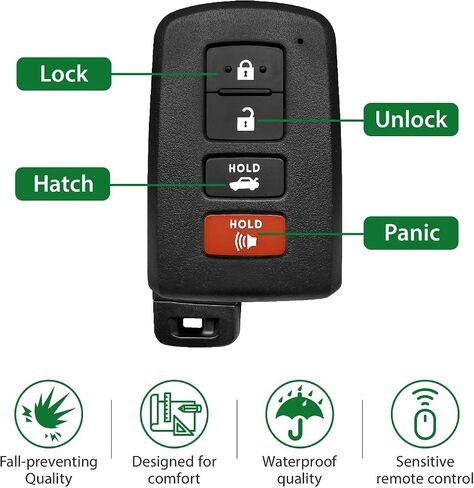 Replacement for 2015 2016 2017 2018 2019 2020 Smart Proximity Toyota Avalon Camry Hybrid Corolla LE SE GNE 281451-0020 Board Key Fob HYQ14FBA 315MHz 4 Buttons in Saudi Arabia