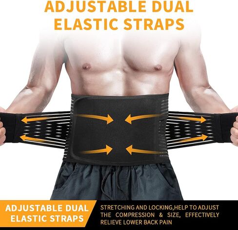 DARLIS Plus Size Back Brace with Inflatable Lumbar Pad - Extra Support for Lower Back Pain Relief, Herniated Disc, Sciatica - Back Support Belt for Big, Heavy, Overweight Women, Men (Fits 2xl, 3xl) in Saudi Arabia