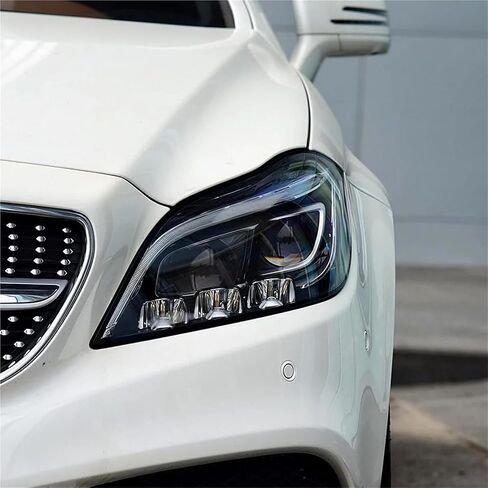 متوافق لمرسيدس بنز W218 CLS 2016 2017 علبة مصباح زجاج عدسة قذيفة سيارة الجبهة غطاء المصباح شفاف عاكس الضوء قبعات خفيفة (1 قطعة الجانب الأيمن) in Kuwait