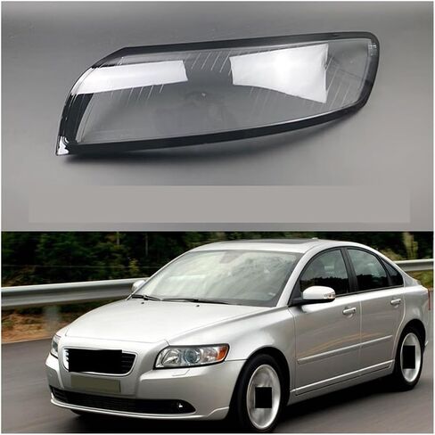 Compatible For Volvo S40 2007 2008 2009 2010 2011 2012 Headlamp Lens Cover Transparent Lampshade Headlight Shell Glass Lamp Shade(Left and Right) in Saudi Arabia