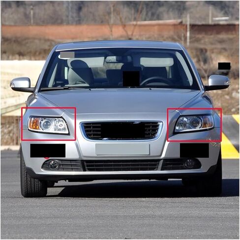 Compatible For Volvo S40 2007 2008 2009 2010 2011 2012 Headlamp Lens Cover Transparent Lampshade Headlight Shell Glass Lamp Shade(Left and Right) in Saudi Arabia