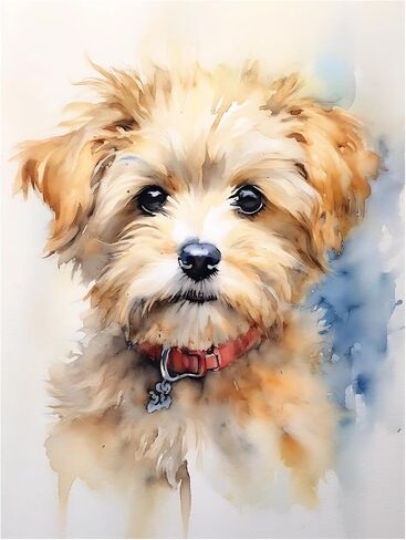 Yorzabble Custom Watercolor Portrait from Photo Personalized Canvas Portrait for Dog Cat Pet or Family Custom Photo Print Gifts in Saudi Arabia