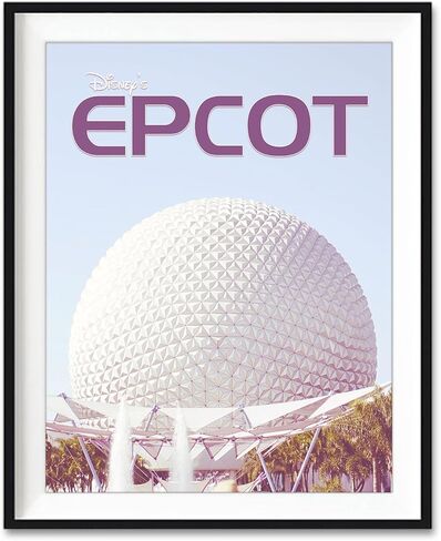 مجموعة من 4 ملصقات عتيقة لمتنزهات ديزني - المملكة السحرية، EPCOT، استوديوهات هوليوود، مملكة الحيوانات - غير مؤطرة - مطبوعات فنية جدارية قديمة لديكور منزل ديزني، مقاس 8 × 10 بوصة in Kuwait