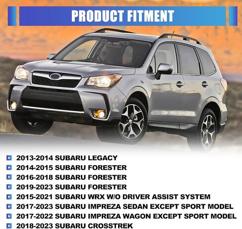 Winjet Fog Lights for 2014-2023 Subaru Forester/ 2018-2023 Subaru Crosstrek/ 2015-2021 Subaru WRX/ 2017-2023 Subaru Impreza Sedan/WAGON/ 2013-2014 Subaru Legacy(Driver and Passenger-Clear Lens) in Saudi Arabia