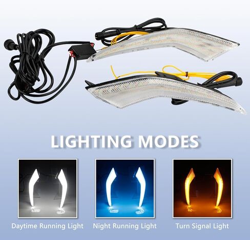 LED Front Bumper Fog Lights White Daytime Running Lights (DRL) Amber Sequential Flash Turn Signal Lights Blue Low Beam Lights Compatible with Toyota Corolla 2019-2025 L LE XLE & Hybrid in Kuwait