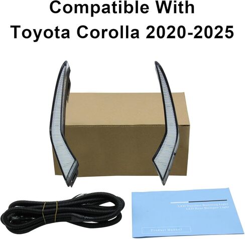 LED Front Bumper Fog Lights White Daytime Running Lights (DRL) Amber Sequential Flash Turn Signal Lights Blue Low Beam Lights Compatible with Toyota Corolla 2019-2025 L LE XLE & Hybrid in Kuwait