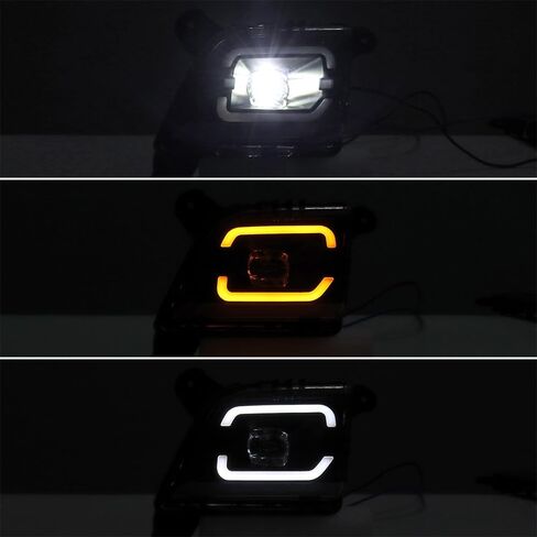 Astra Depot Fog Light with DRL Sequntial Turn Signal Compatible for Silverado 2019-2022 2023 Chevy Silverado 1500 Fog Lamps with H11 Relay Harness Wire Kit Replace for OE 84509651 | 84509652 in Saudi Arabia