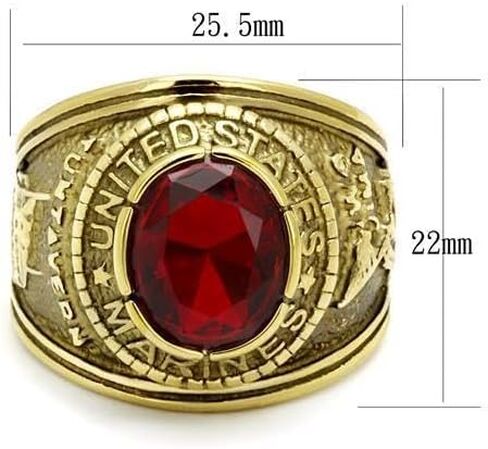 TK414703G - IP Gold(Ion Plating) Stainless Steel Ring with Synthetic Synthetic Glass in Siam in Saudi Arabia