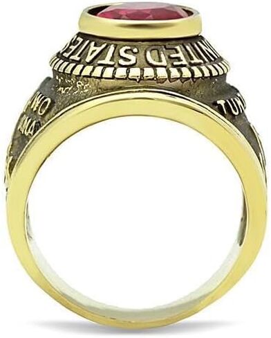 TK414703G - IP Gold(Ion Plating) Stainless Steel Ring with Synthetic Synthetic Glass in Siam in Saudi Arabia