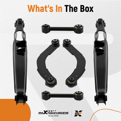 طقم ذراع التحكم الخلفي 6 قطع من maXpeedingrods لسيارة جيب كومباس باتريوت 2007-2017 دودج كاليبر 2007-2012، 2 ذراع جانبي علوي، 2 ذراع تحكم سفلي، 2 ذراع جانبي سفلي in Saudi Arabia