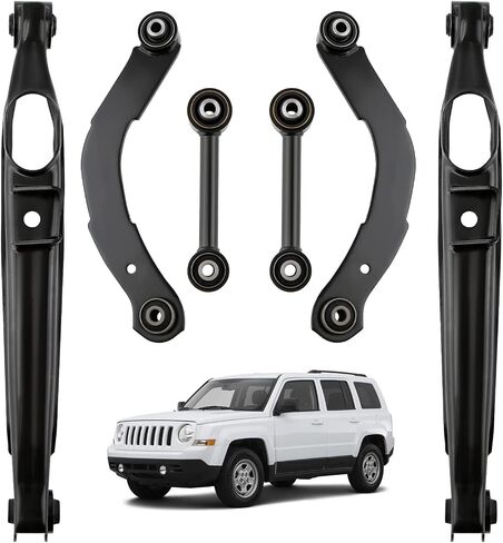 طقم ذراع التحكم الخلفي 6 قطع من maXpeedingrods لسيارة جيب كومباس باتريوت 2007-2017 دودج كاليبر 2007-2012، 2 ذراع جانبي علوي، 2 ذراع تحكم سفلي، 2 ذراع جانبي سفلي in Saudi Arabia