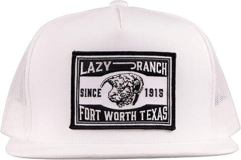Lazy J Ranch Fort Worth Classic Five Panel Trucker Hat - Adjustable Unisex Country Hats, Vintage Trucker Hat in Saudi Arabia