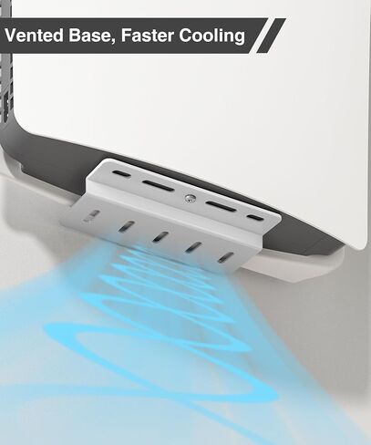 Upgraded Adjustable Console Holder Wall Mount for PS5: Black Gaming Stand for PlayStation 5/PS5 Slim/Pro Digital Disc Edition With 2 Controller Kits Black in Kuwait