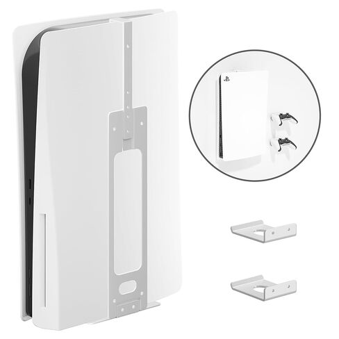Upgraded Adjustable Console Holder Wall Mount for PS5: Black Gaming Stand for PlayStation 5/PS5 Slim/Pro Digital Disc Edition With 2 Controller Kits Black in Kuwait