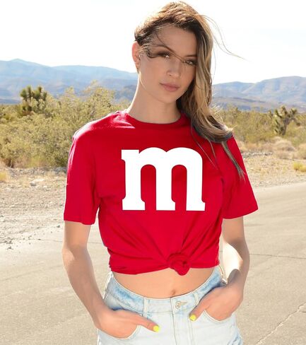M Letter Funny Halloween Team Costume Design Gift Womens T-Shirt in Saudi Arabia