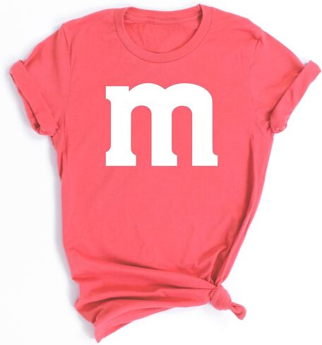 M Letter Funny Halloween Team Costume Design Gift Womens T-Shirt in Saudi Arabia