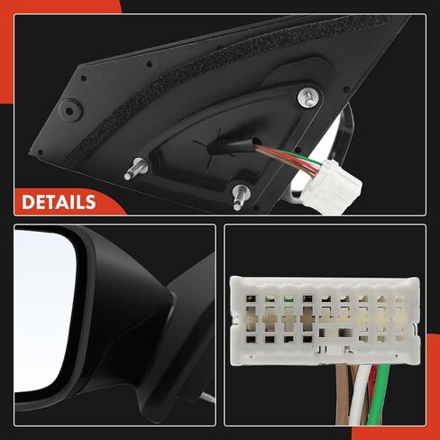 زوج A-Premium (2) مرآة باب كهربائية جانبية للسائق والراكب - متوافقة مع Hyundai Sonata 2011 2012 2013 2014 - مرآة رؤية خلفية خارجية قابلة للطي يدويًا ساخنة - استبدال # 876103Q010 in Saudi Arabia