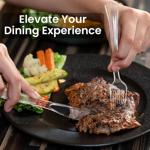 [150 قطعة] شوك بلاستيكية شوكة شفافة شوكة بلاستيكية مقاومة للكسر يمكن التخلص منها شوكة بلاستيكية صديقة للبيئة أدوات بلاستيكية شديدة التحمل in Kuwait