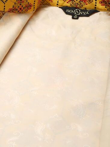 Sojanya (Since 1958 Men'S Cotton Linen Printeded Indian Traditional Ethnic Dresses Only Nehru Jacket in Saudi Arabia