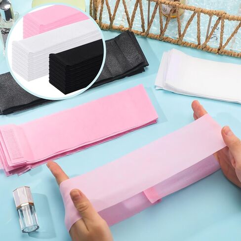WILLBOND 200 Pieces Disposable Spa Facial Headbands Stretch Non Woven Facial Headband Skin Care Soft Hair Band with Convenient Closure for Women Salons, White in Kuwait