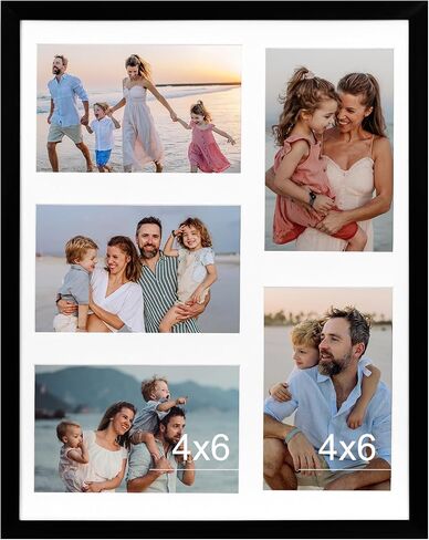 إطار صور مجمعة مقاس 8 × 14 من Fixwal مع ثلاث فتحات لعرض صور مقاس 4 × 6، وإطار صور مجمعة مقاس 4 × 6، وإطار حائط للمعرض، وإطارات صور متعددة لديكور الحائط in Saudi Arabia