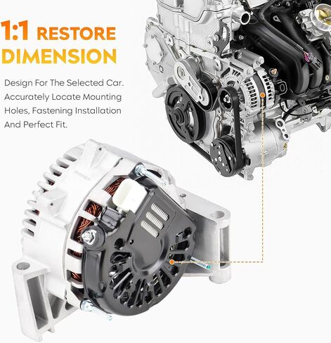 New Alternator fit for Ford Escape V6 3.0L 2005-2007, Mercury Mariner 2005-2007 V6 3.0L, Mazda Tribute 2005-2006 V6 3.0L, only fit FWD, AFD0112, 40014081 in Saudi Arabia