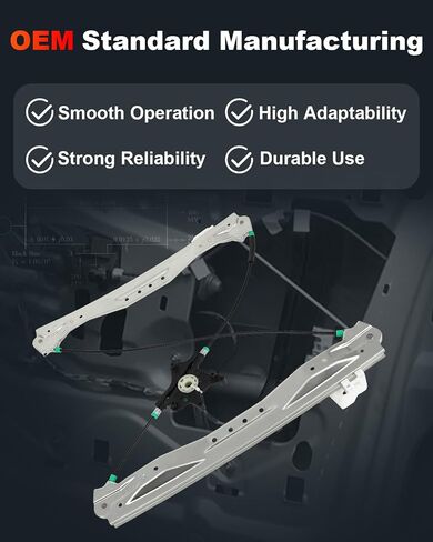 cciyu Power Window Regulator Replacement fit for 2005-2010 for Dodge Dakota 2006-2009 for Mitsubishi Raider and Motor Assembly Rear Left Side in Saudi Arabia