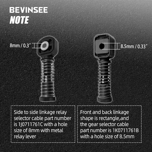 Bevinsee Shifter Cable End Bushing 8mm 8.5mm Compatible With VW MQ250 5 Speed Manual Gearbox Gear Selector Shift Part Number 1K0711761B 1J0711761C Aluminum in Saudi Arabia