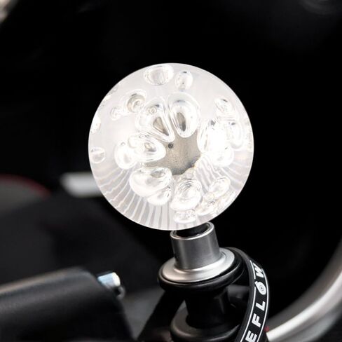W-POWER JDM Universal Car 60mm Ball Diamond Crystal Bubble Shift Knob for Manual Automatic Vehicles 5 6 Speed Gear Shifter with adapters (Red) in Saudi Arabia