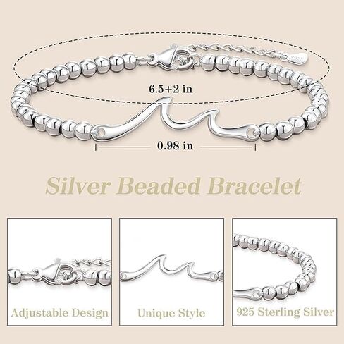 Gifts for Women - Best Friend Birthday Gifts for Women, Through The Waves of Life, Happy Birthday Bracelet for Women Mom Friend Sister Daughter Grandma, Unique Gifts Jewelry in Saudi Arabia