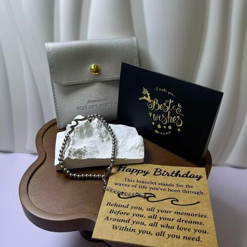 Gifts for Women - Best Friend Birthday Gifts for Women, Through The Waves of Life, Happy Birthday Bracelet for Women Mom Friend Sister Daughter Grandma, Unique Gifts Jewelry in Saudi Arabia