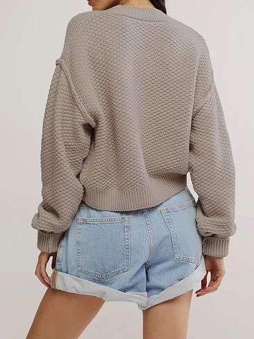 Cardigan Sweaters for Women,Long Sleeve Button Down Lightweight Cropped Short Cardigan in Saudi Arabia