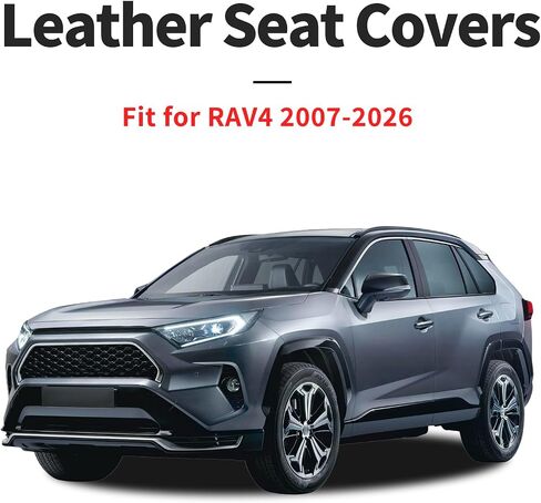Fit Corolla Cross Car Seat Covers for Toyota Corolla Cross 2022-2026 - Luxury Leather, Anti-Slip, All-Weather Seat Cushions, Waterproof & Breathable, Airbag Compatible, Full 5-Seat Set (Black) in Saudi Arabia