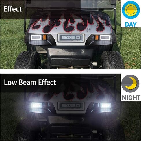 10L0L Headlights and Tail Light Kit for EZGO RXV 2008-2015 Golf Cart, with Turn Signal Switch Horn Button, Blinker & Brake Light Switch Pad in Kuwait