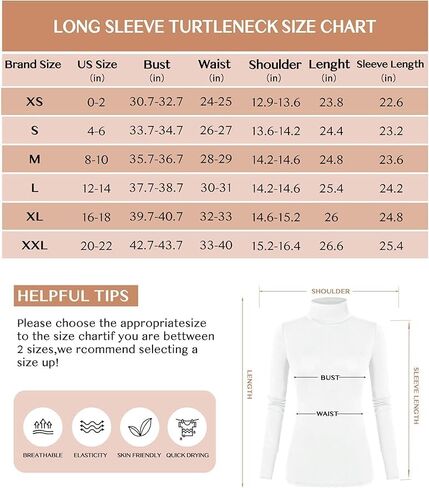 Womens Long Sleeve Turtleneck Thermal T-Shirts Mock Neck Underwear Fashion Tops for Winter Cold Weather in Saudi Arabia