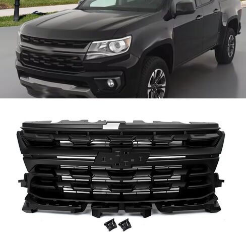 MIC Front Grille Grill Compatible with Colorado 2021-2022 (Matte Black) in Kuwait
