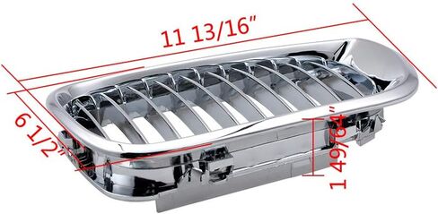 Replacement Compatible with BMW Car 2002-2005 2006 E46 320i 325i 325xi 330i 330xi Euro Sport Front Grilles LH+RH Chrome in Saudi Arabia