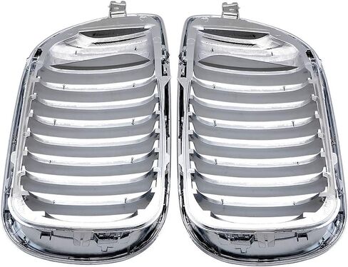 Replacement Compatible with BMW Car 2002-2005 2006 E46 320i 325i 325xi 330i 330xi Euro Sport Front Grilles LH+RH Chrome in Saudi Arabia