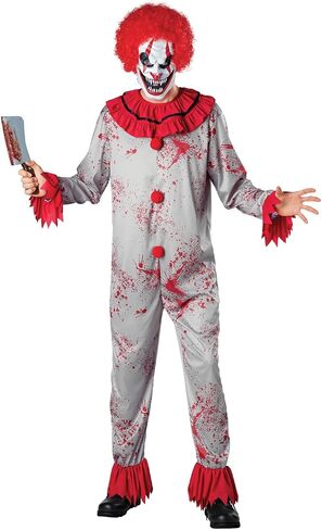 Seasons Halloween Scary Circus Clown Costume Set for Men in Saudi Arabia