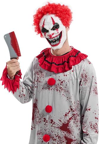 Seasons Halloween Scary Circus Clown Costume Set for Men in Saudi Arabia