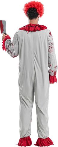 Seasons Halloween Scary Circus Clown Costume Set for Men in Saudi Arabia