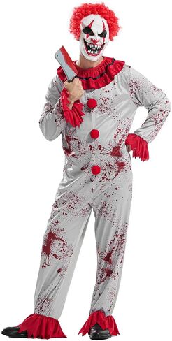 Seasons Halloween Scary Circus Clown Costume Set for Men in Saudi Arabia