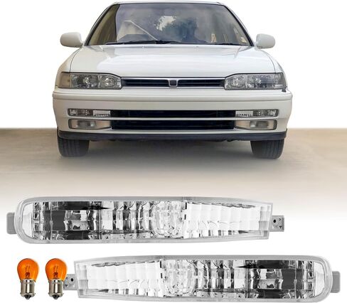 USR 92-93 Accord Tail Lights - JDM Style Red/Clear Rear Tail Lamps Set (Left + Right) Compatible with 1992-1993 Honda Accord Sedan (4 Pieces, Inner + Out) in Saudi Arabia