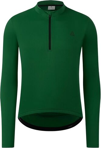 Men's Cycling Jersey Long Sleeves Bike Jersey 1/3 Zipper Solid Color Club Fit, Biking Cycling Shirt Zipper Pocket in Saudi Arabia