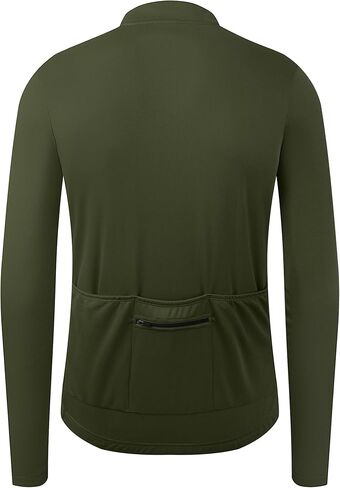 قميص جيرسي لركوب الدراجات للرجال بأكمام طويلة وسحاب 1/3 بلون موحد مناسب للنادي، قميص ركوب الدراجات وجيب بسحاب in Kuwait